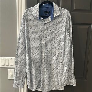 Bugatchi Blue Patterned Men's Shirt